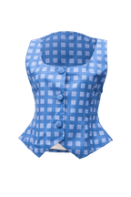 Nora Vest Top in Joy Blue