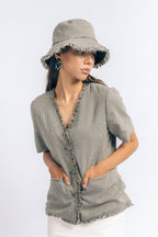 Yarra Tweed Hat In Houndstooth