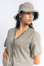 Yarra Tweed Hat In Houndstooth