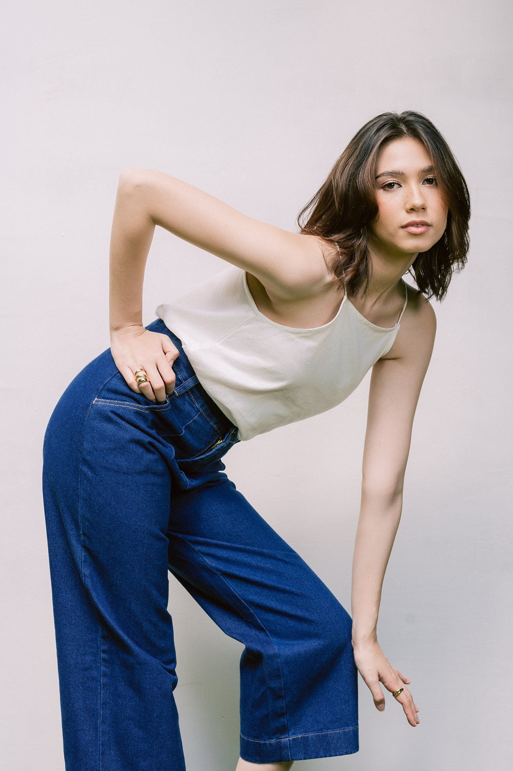 Emmelynn Culotte Jeans in Light Denim