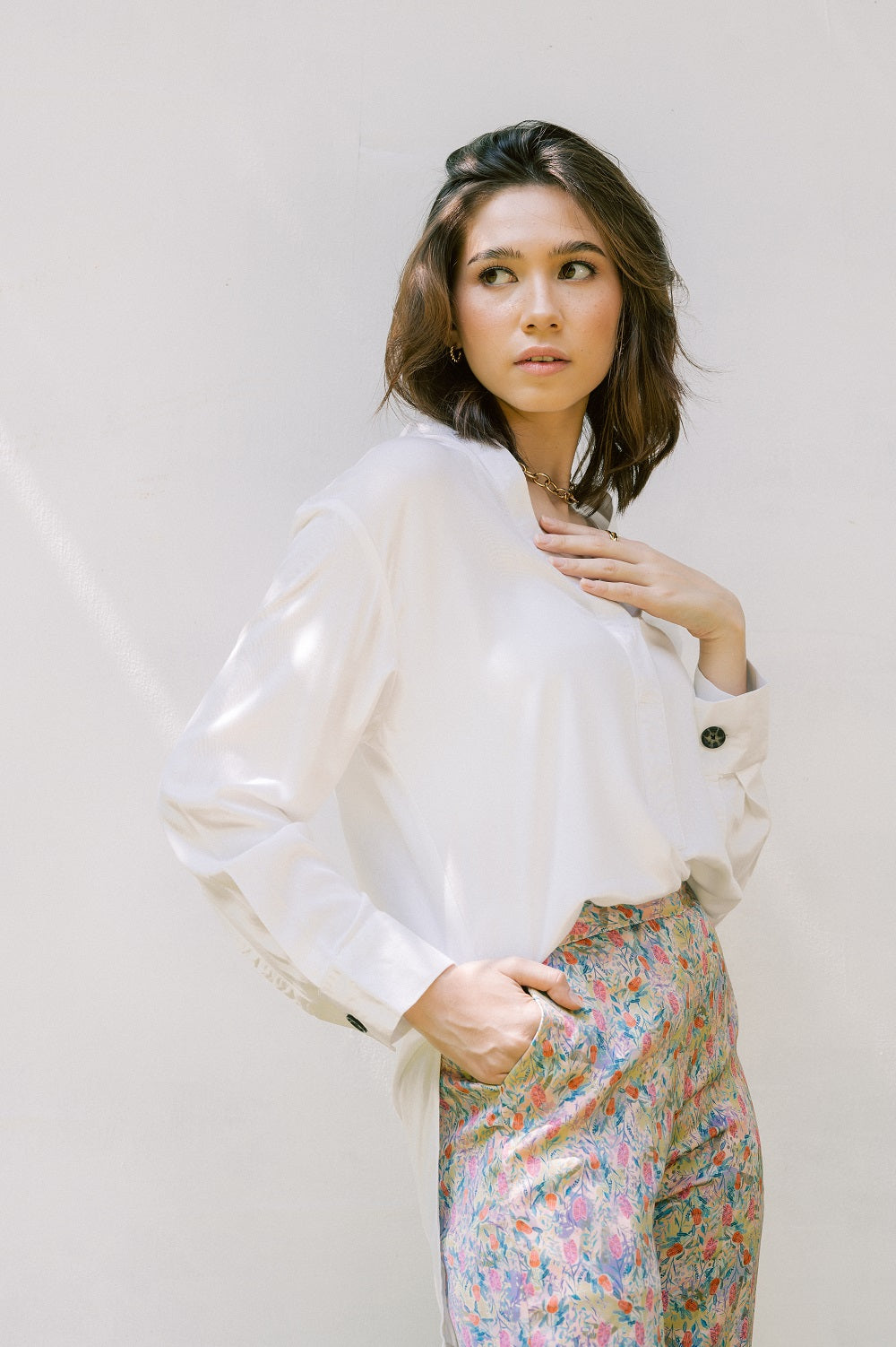Sydney Long Sleeve Top In Daisy