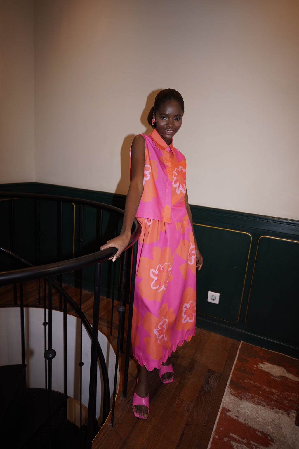 Waltz midi skirt