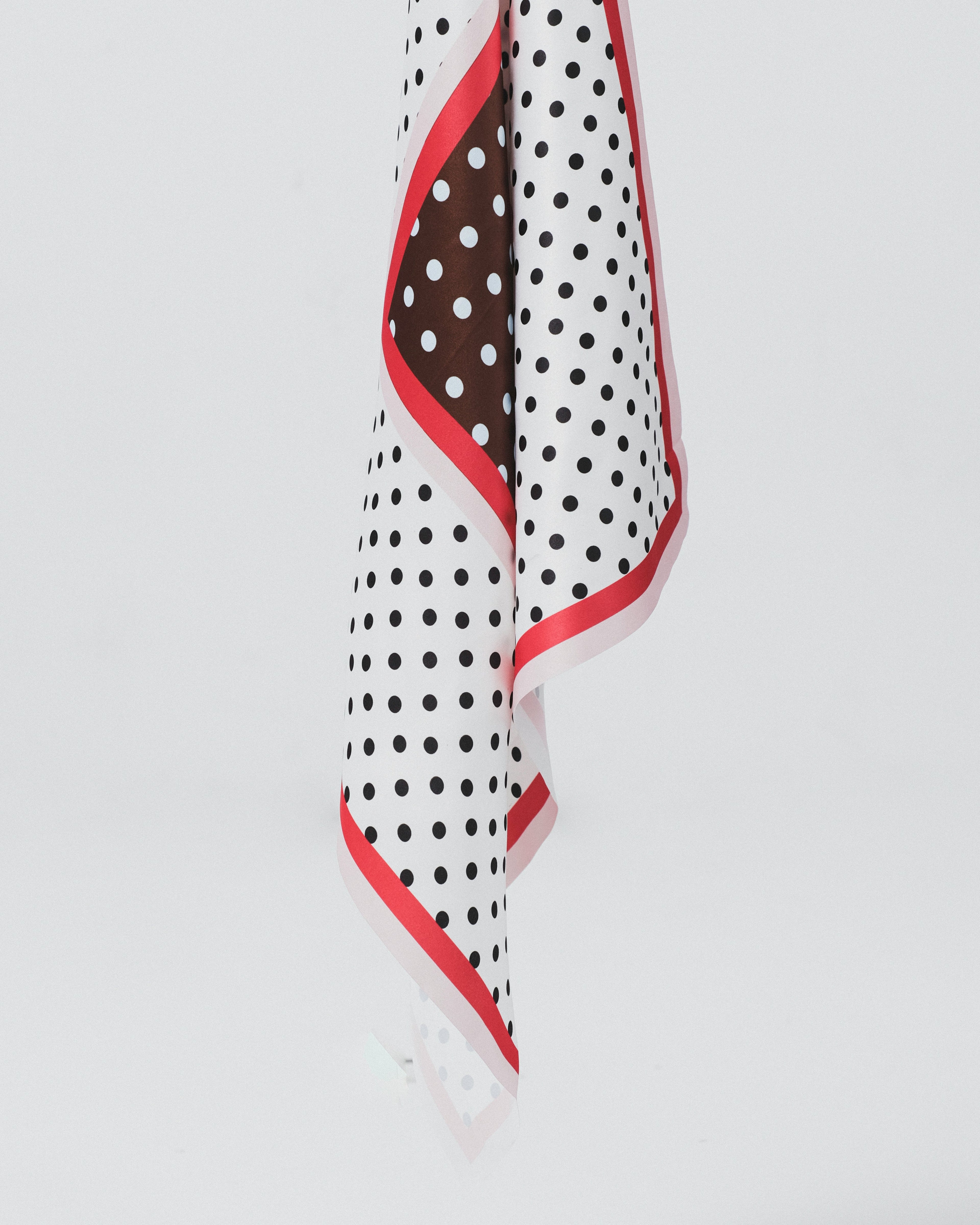 Dear Jodie Scarf in White Black Polka