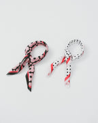 Dear Jodie Scarf in White Black Polka
