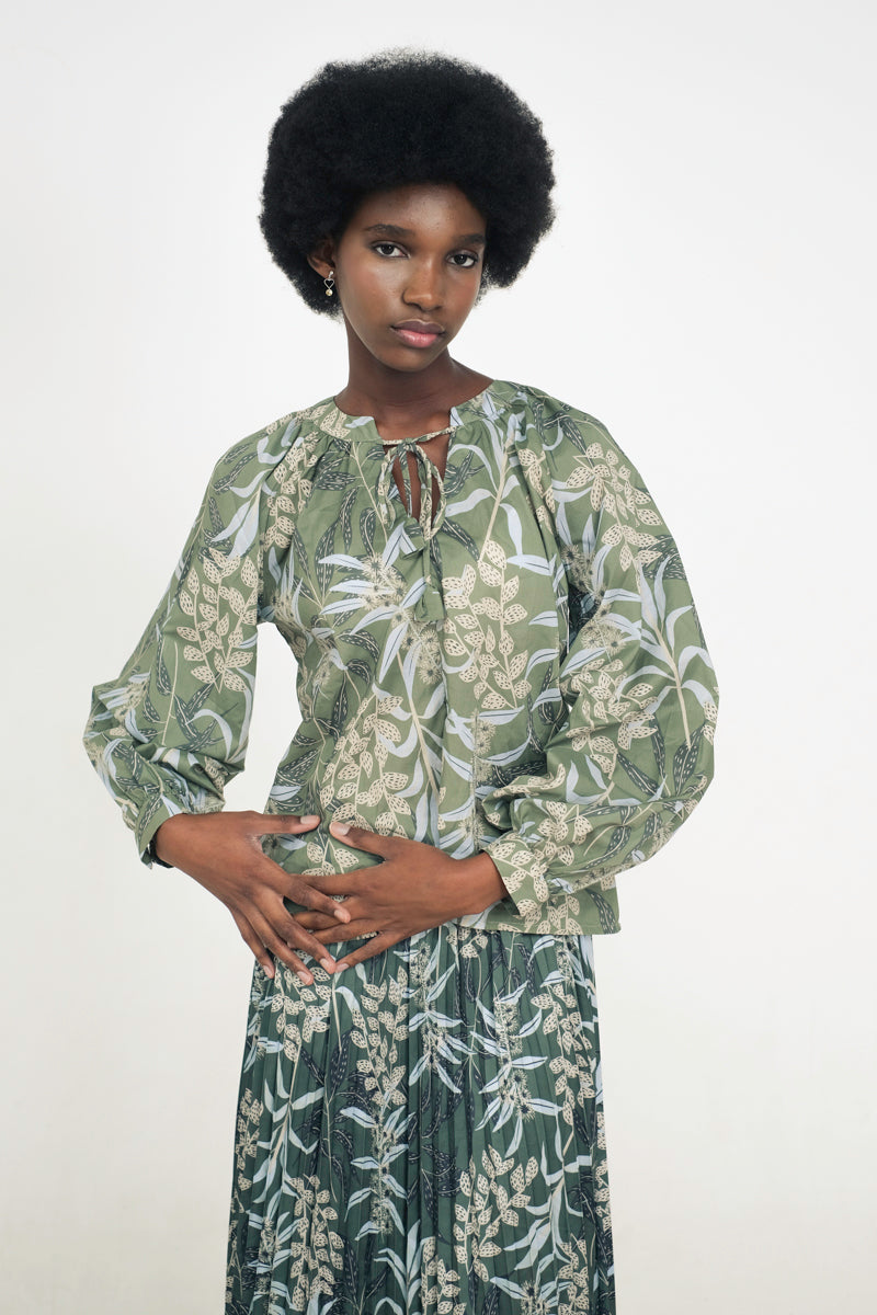 Maia Bohemian Top in Anthurium