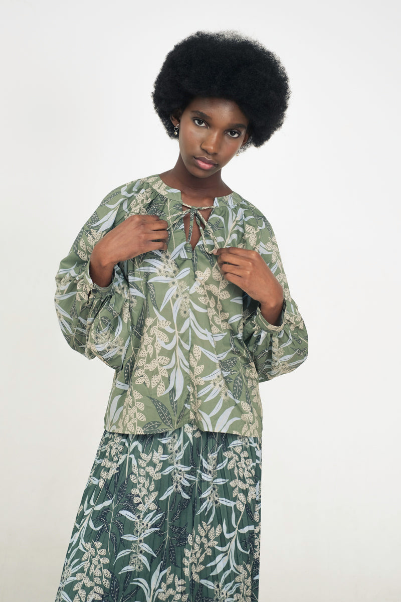 Maia Bohemian Top in Anthurium