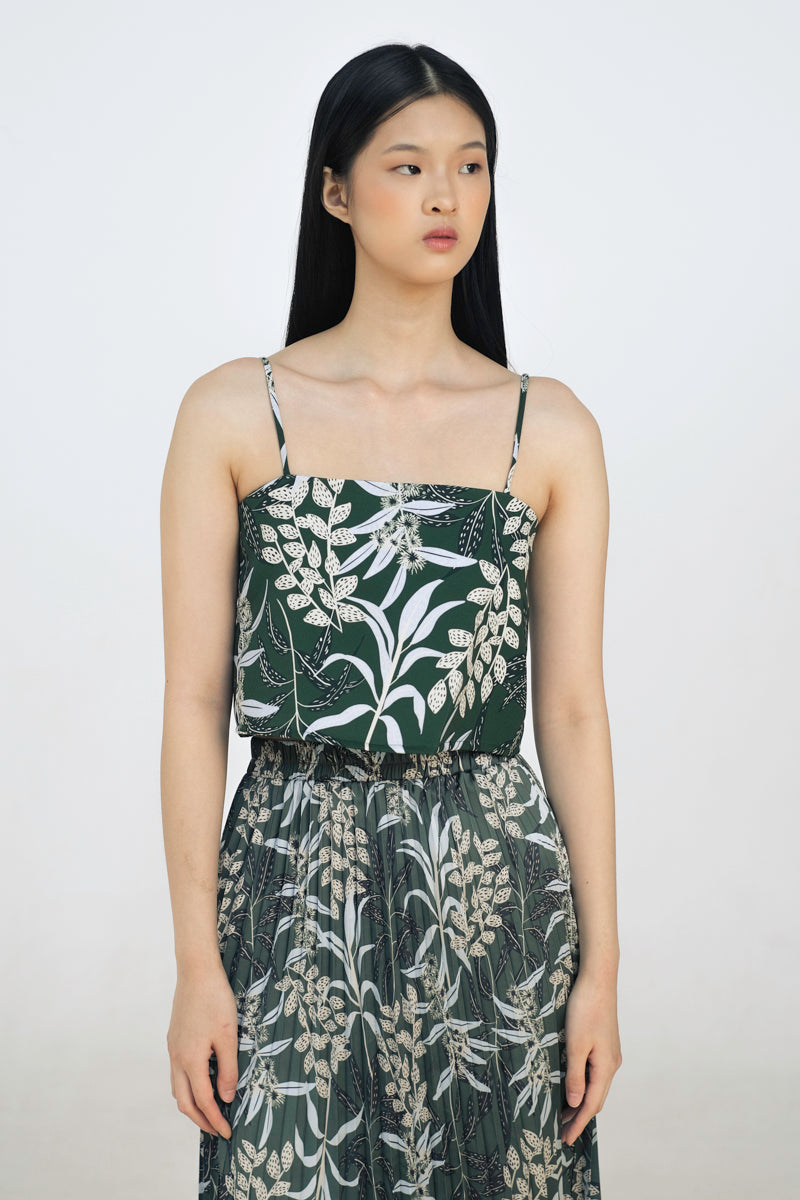 Ida Crop Top in Anthurium