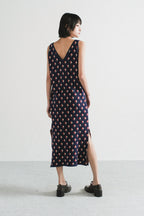 Amalie Knit Dress in Navy Spades