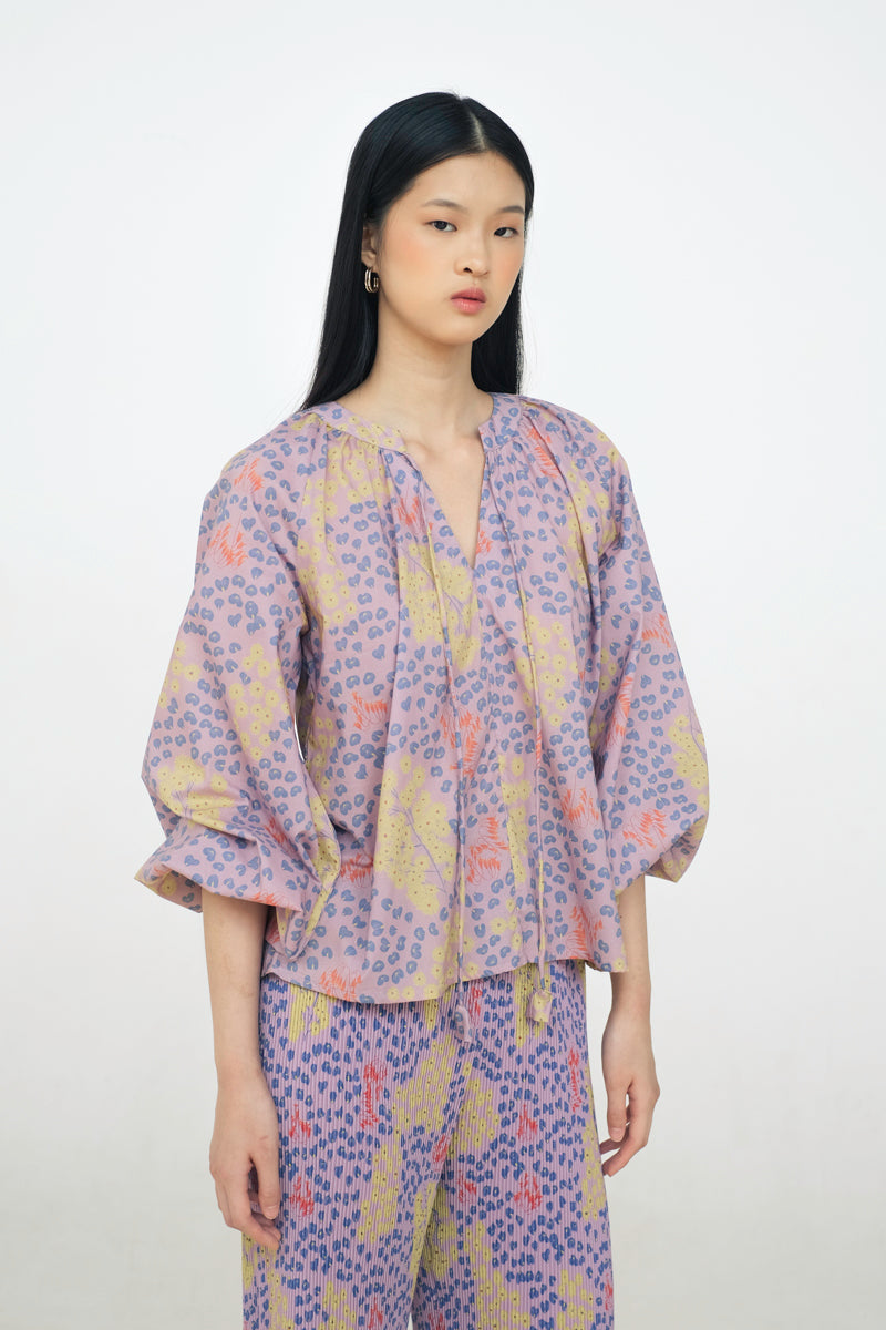 Maia Bohemian Top in Violet