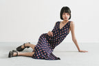 Amalie Knit Dress in Navy Spades