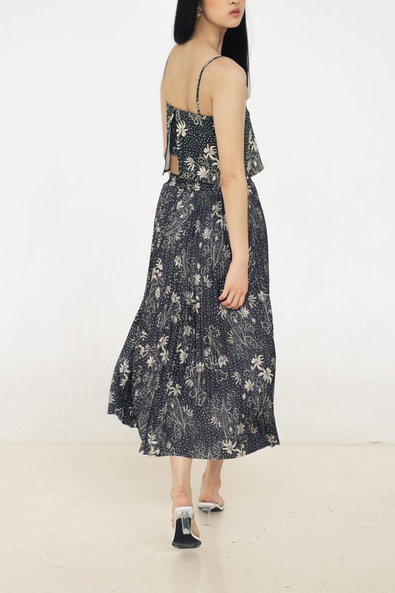Alina Pleated Skirt in Petunia
