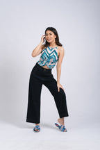 Carolina Front Knot Top in Moon