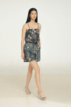 Blake Pleated Shorts in Petunia