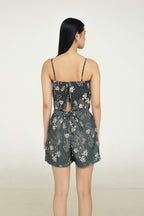 Blake Pleated Shorts in Petunia