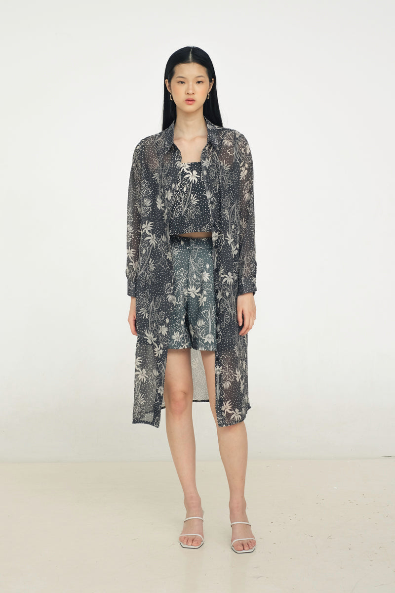 Anya Shirt Dress in Petunia