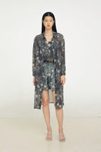 Anya Shirt Dress in Petunia