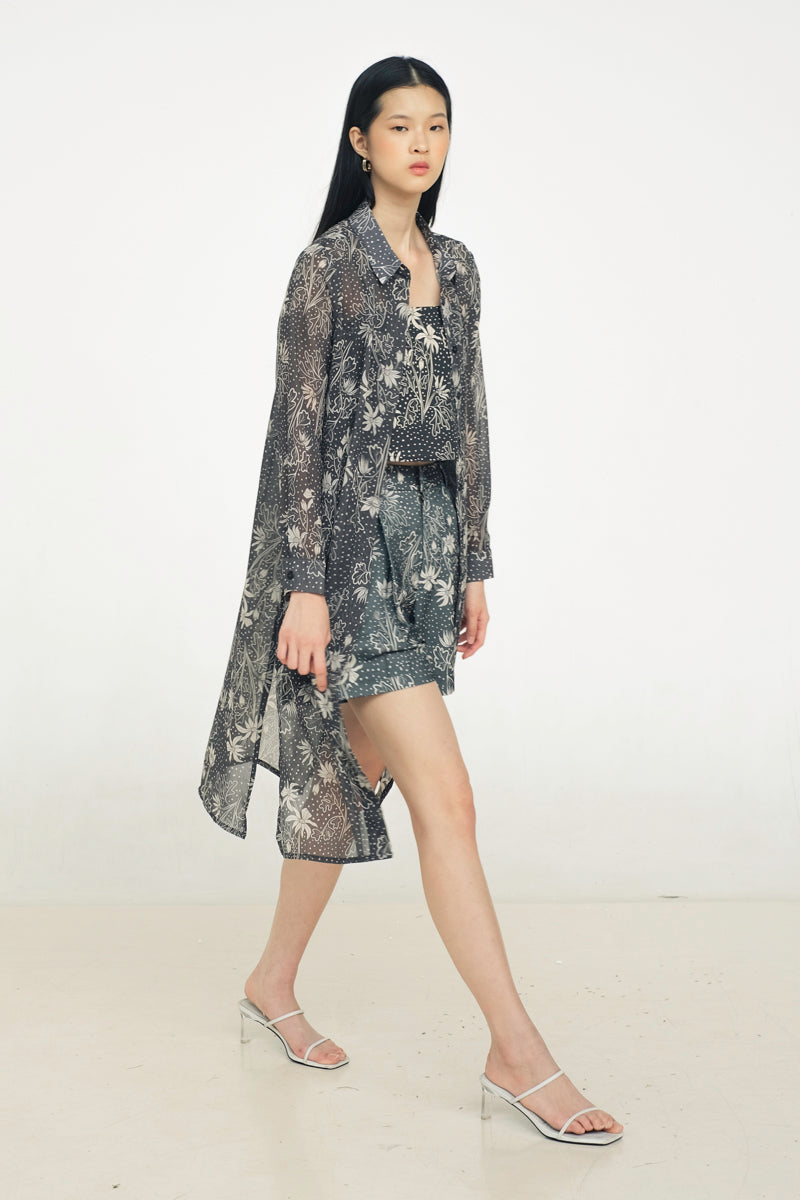 Anya Shirt Dress in Petunia