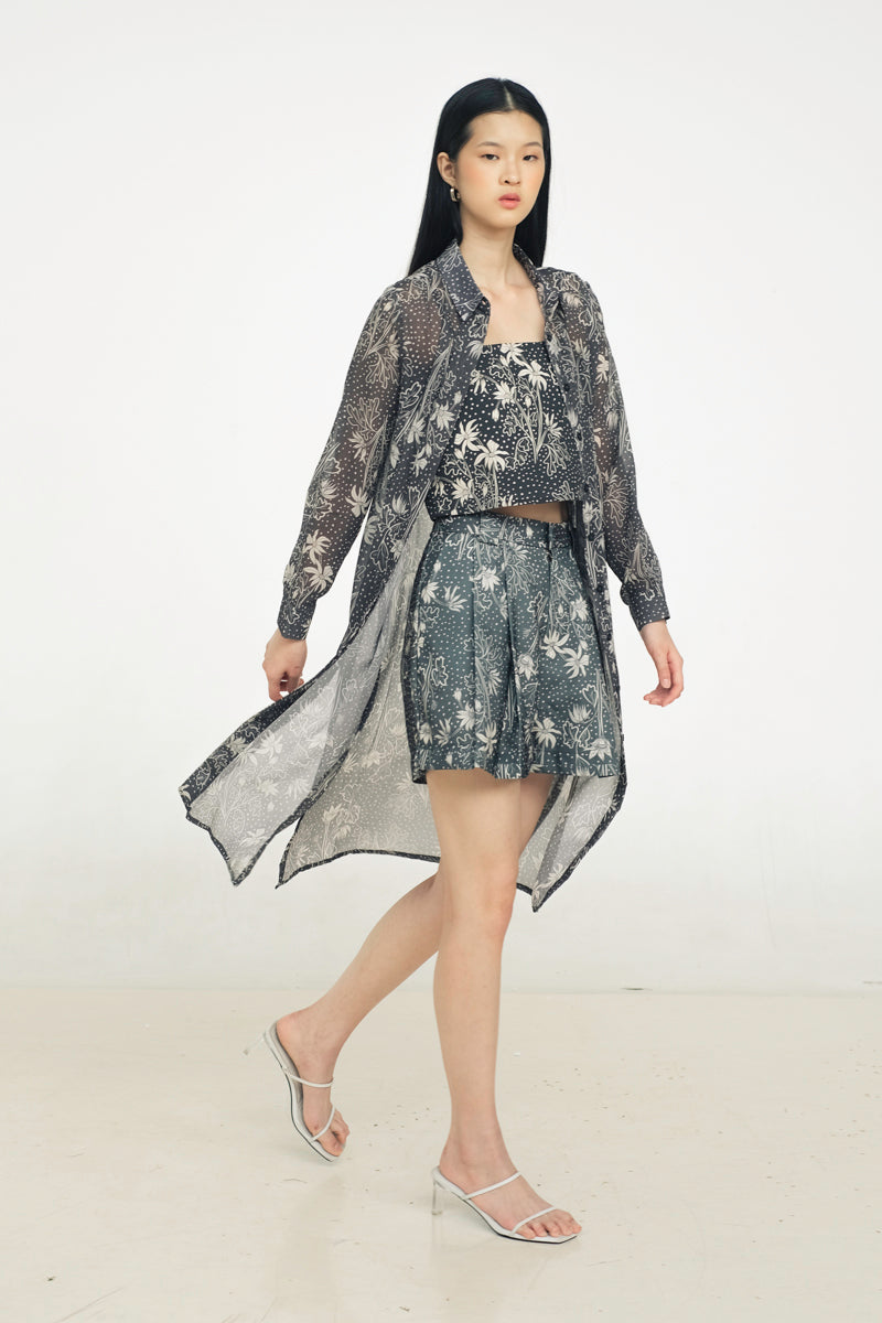 Anya Shirt Dress in Petunia