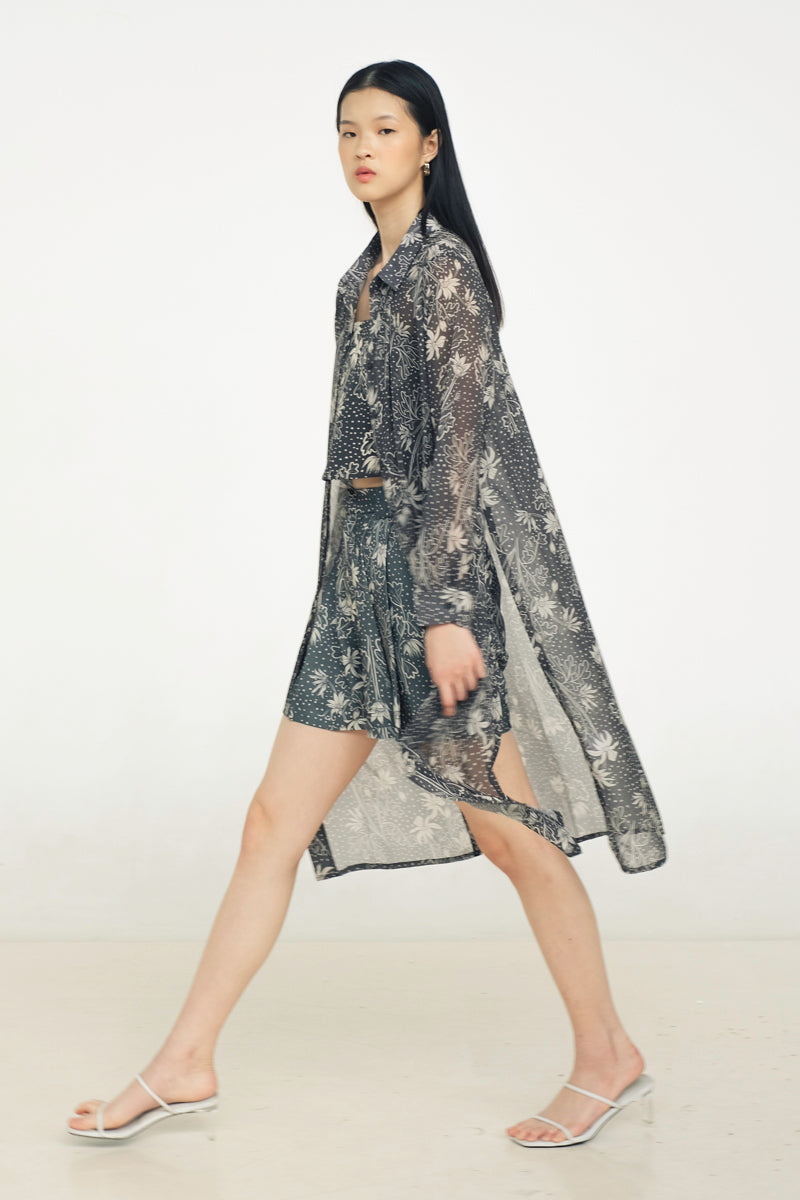 Anya Shirt Dress in Petunia