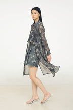 Anya Shirt Dress in Petunia