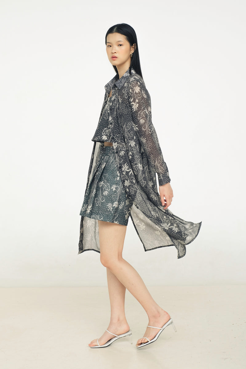 Anya Shirt Dress in Petunia