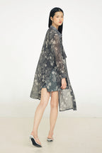Anya Shirt Dress in Petunia
