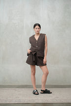 Bondi Highwaist Shorts in Bark