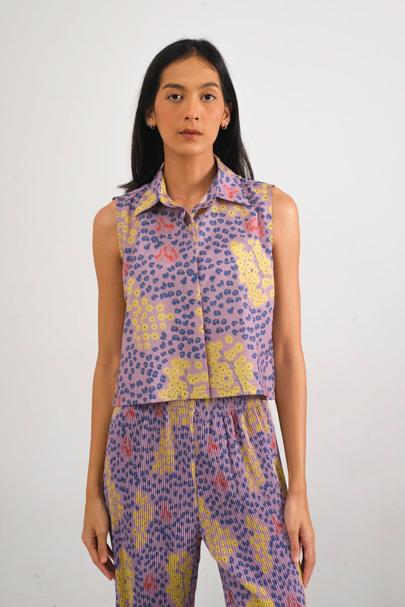 Kleia Boxy Top in Violet