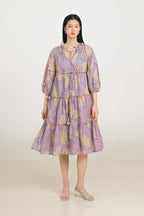 Paloma Bohemian Dress in Violet