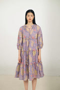 Paloma Bohemian Dress in Violet