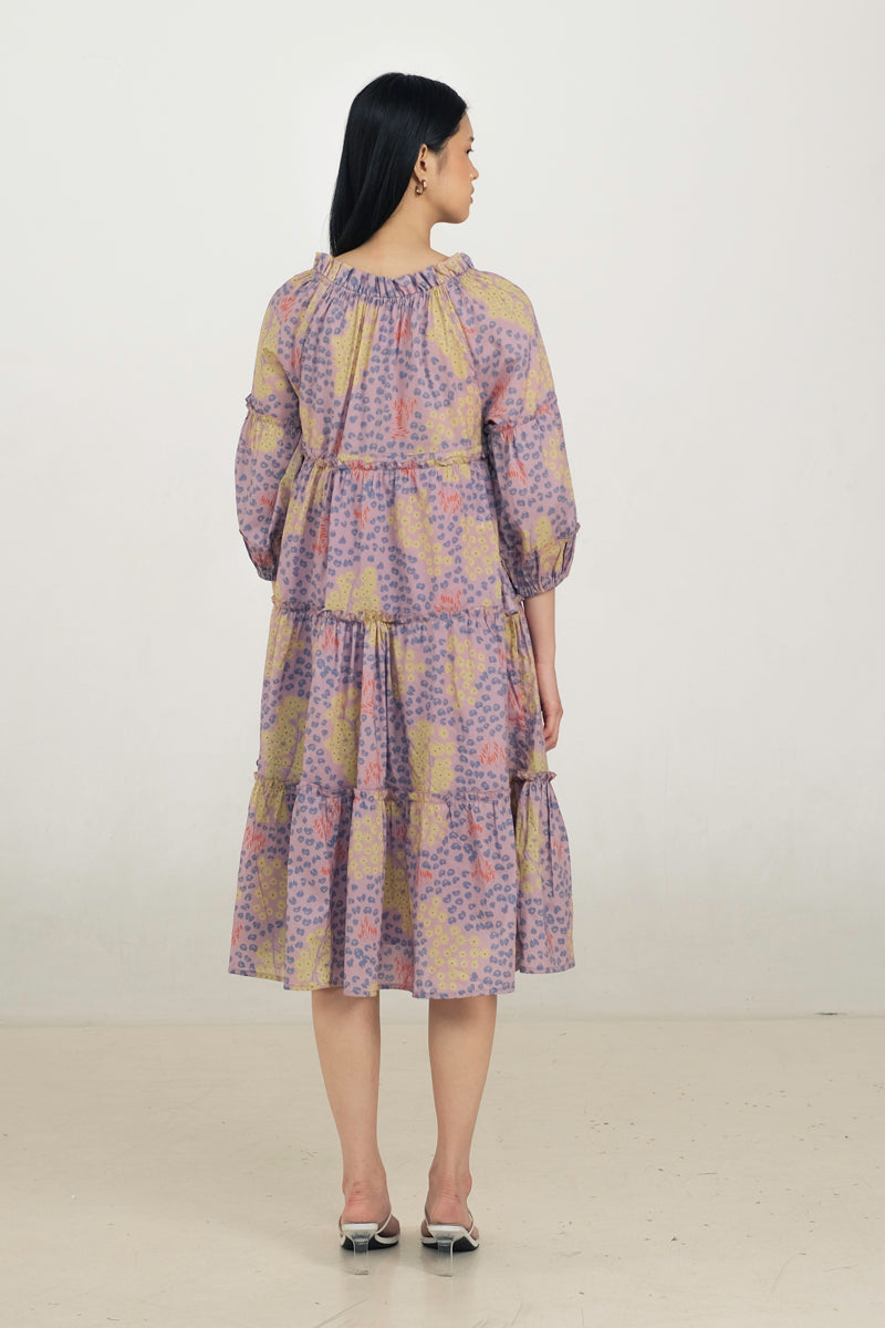 Paloma Bohemian Dress in Violet