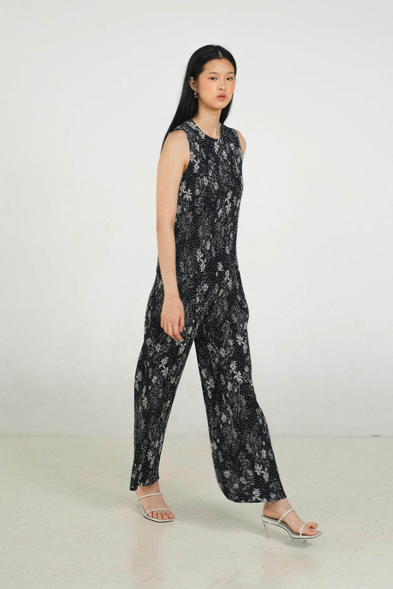 Glen Pleated Pants in Petunia