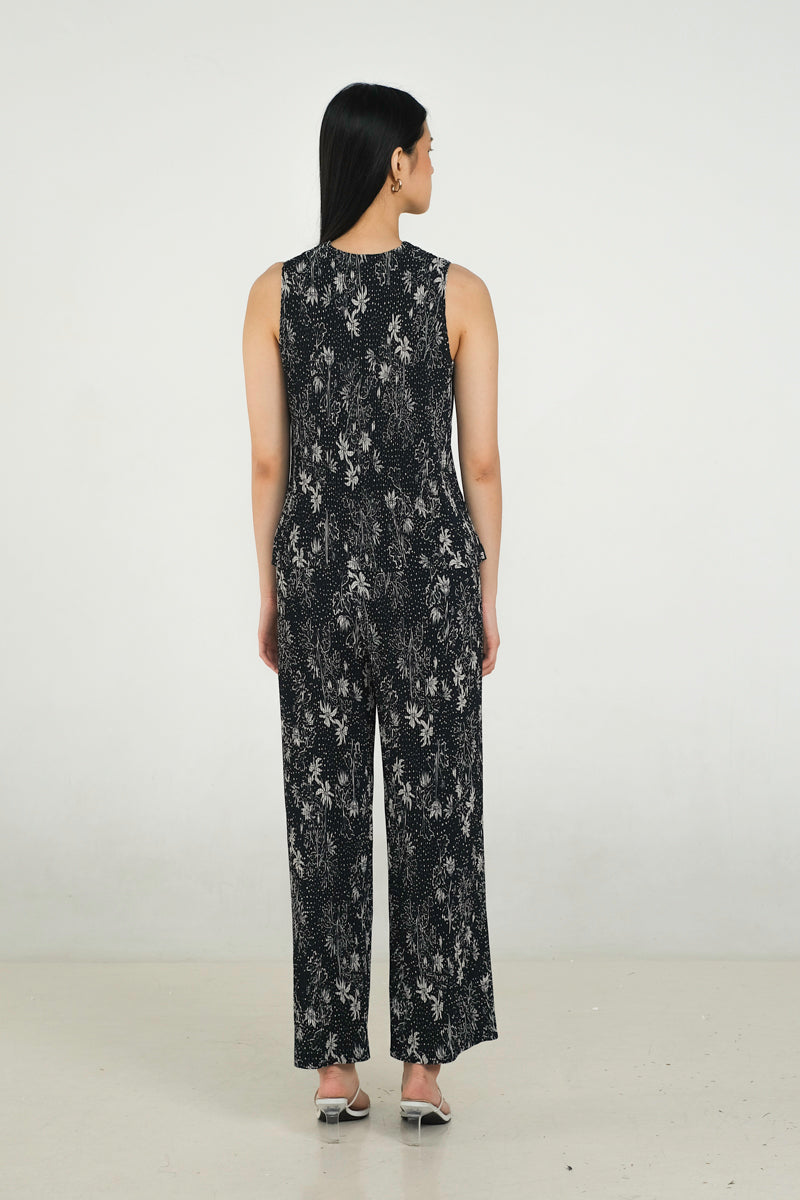 Glen Pleated Pants in Petunia