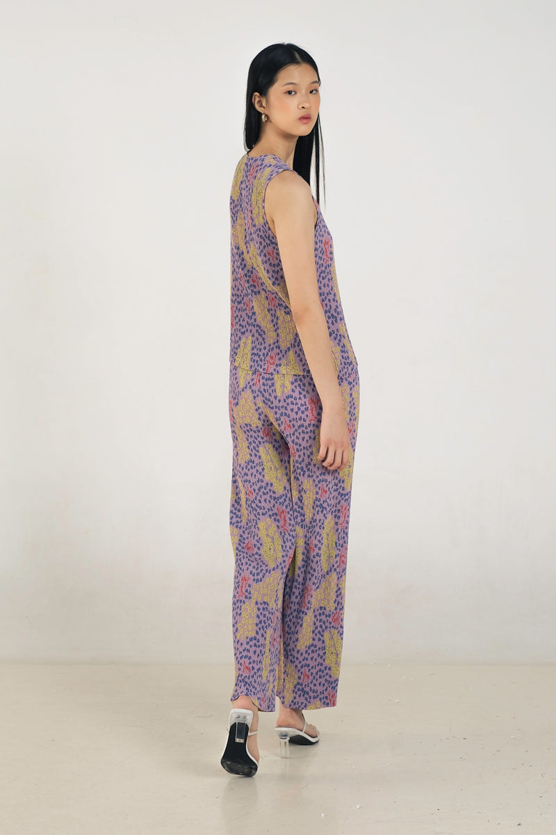 June Pleated Top in Violet