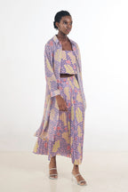 Anya Shirt Dress in Violet