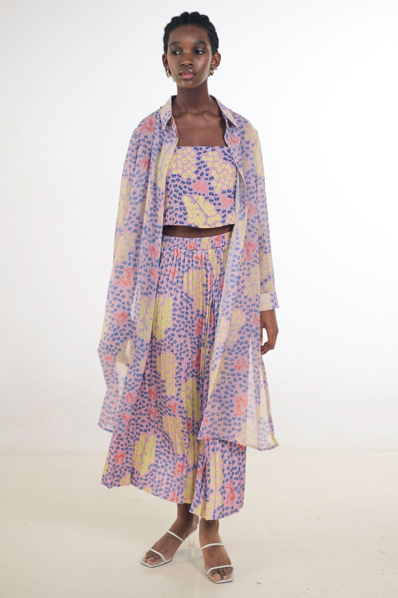 Anya Shirt Dress in Violet