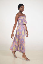 Alina Pleated Skirt in Violet