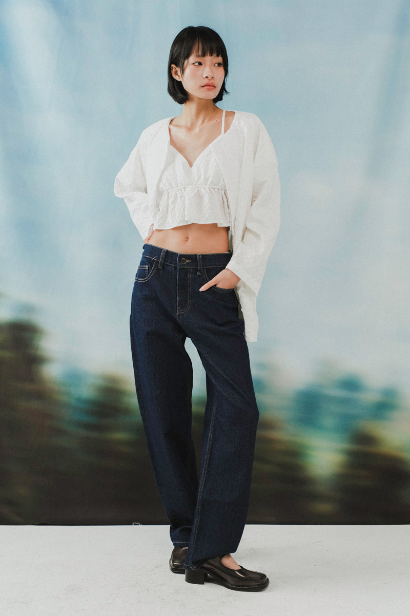 Carmen Outer in White Embossed