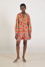 Blake Pleated Shorts in Canna