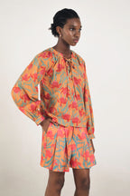 Blake Pleated Shorts in Canna