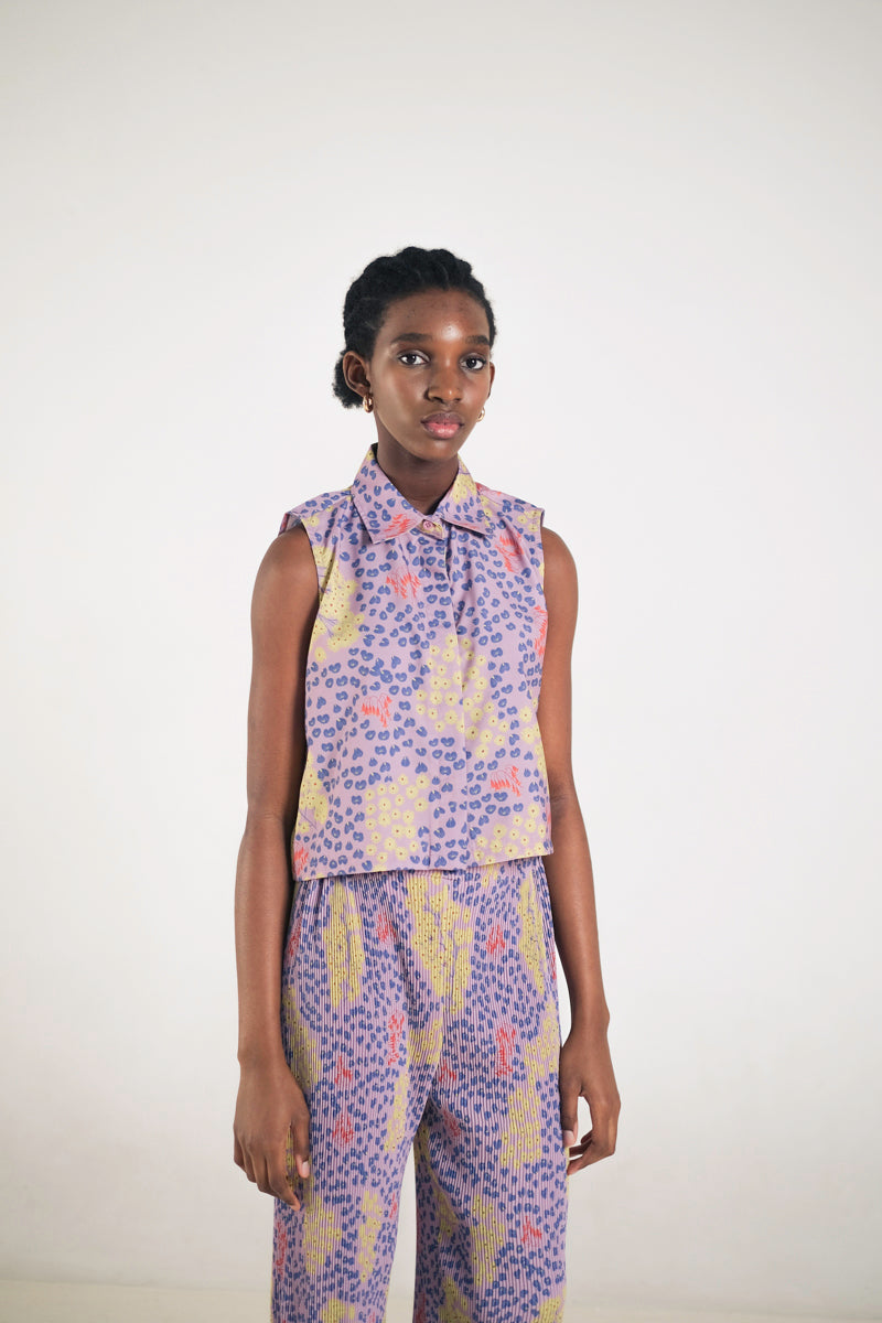 Kleia Boxy Top in Violet