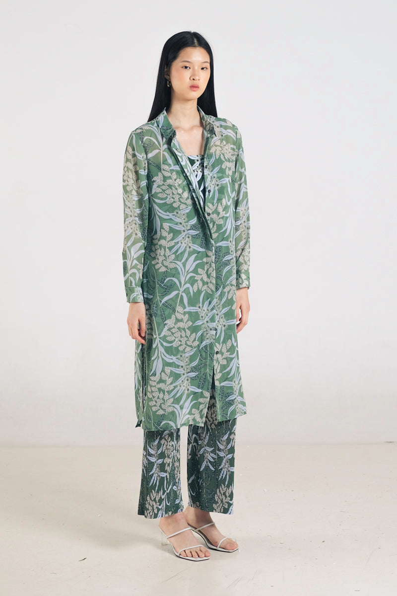 Anya Shirt Dress in Anthurium