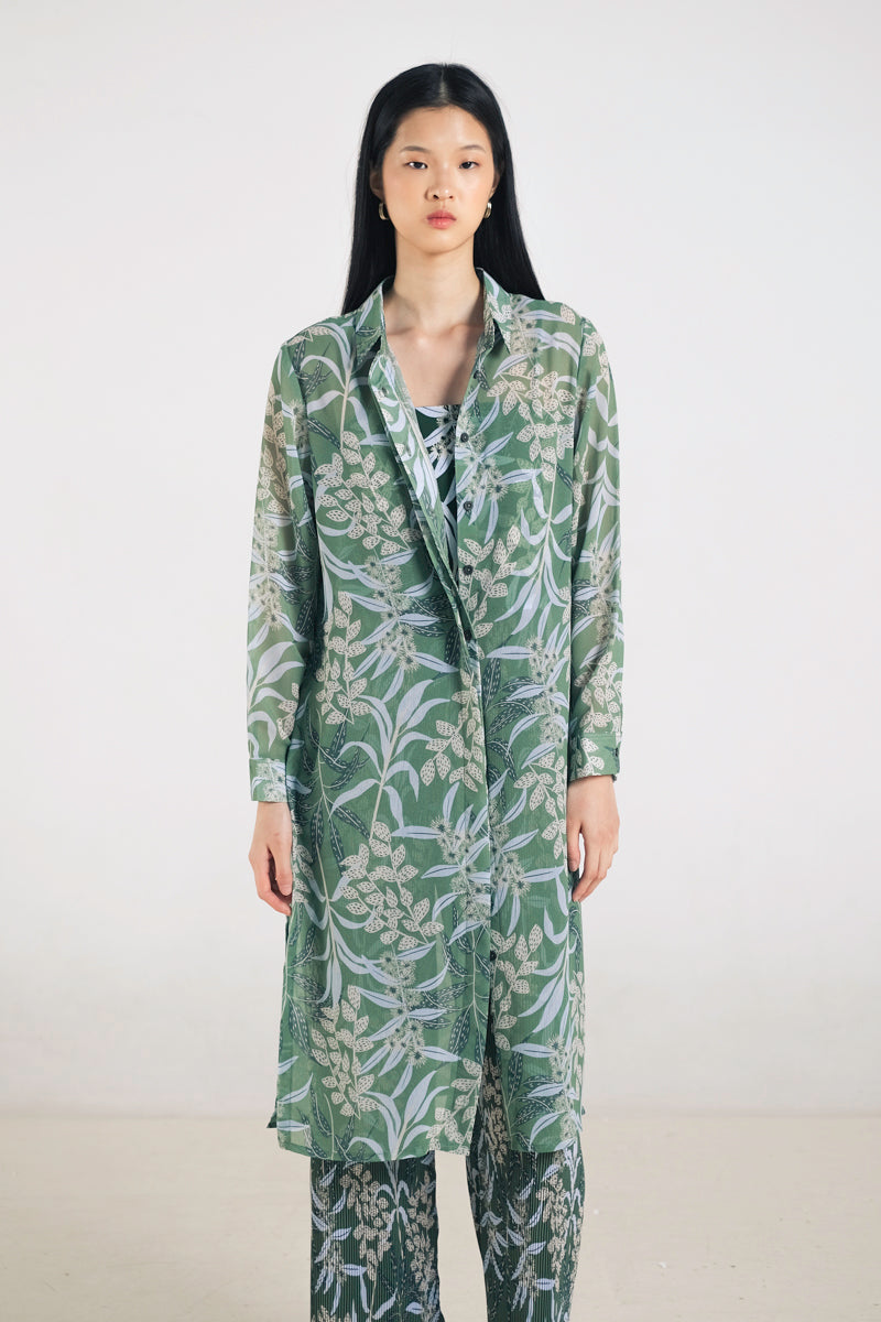 Anya Shirt Dress in Anthurium