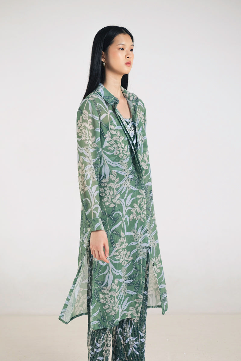 Anya Shirt Dress in Anthurium