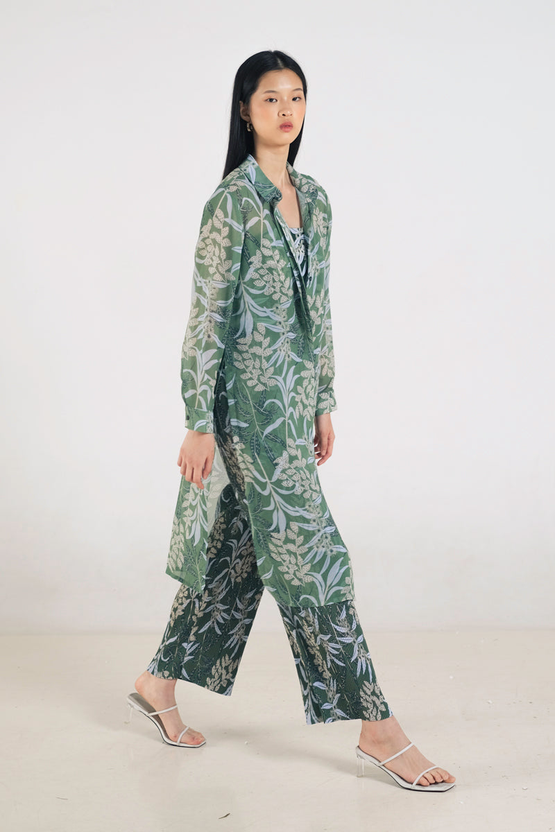 Anya Shirt Dress in Anthurium