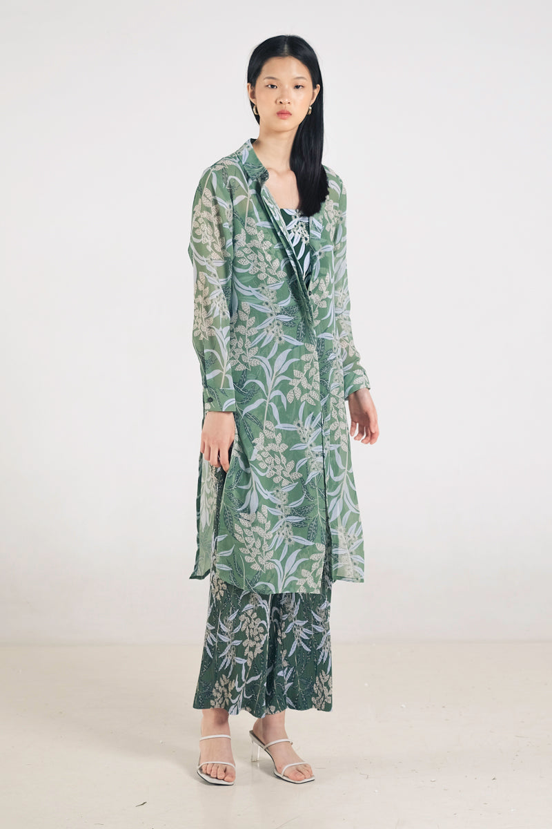 Anya Shirt Dress in Anthurium