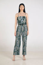 Glen Pleated Pants in Anthurium