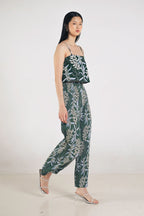 Glen Pleated Pants in Anthurium