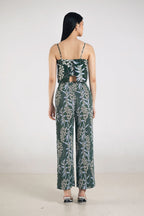 Glen Pleated Pants in Anthurium