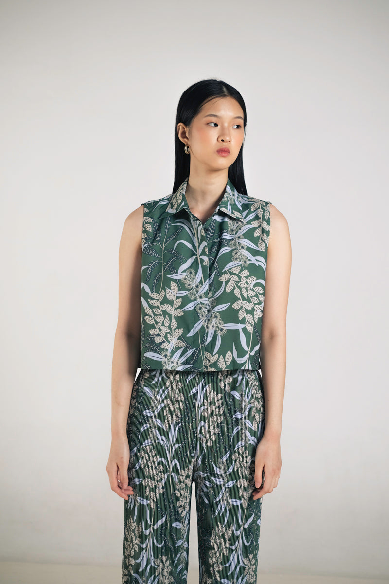 Kleia Boxy Top in Anthurium